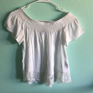 White off the shoulder blouse